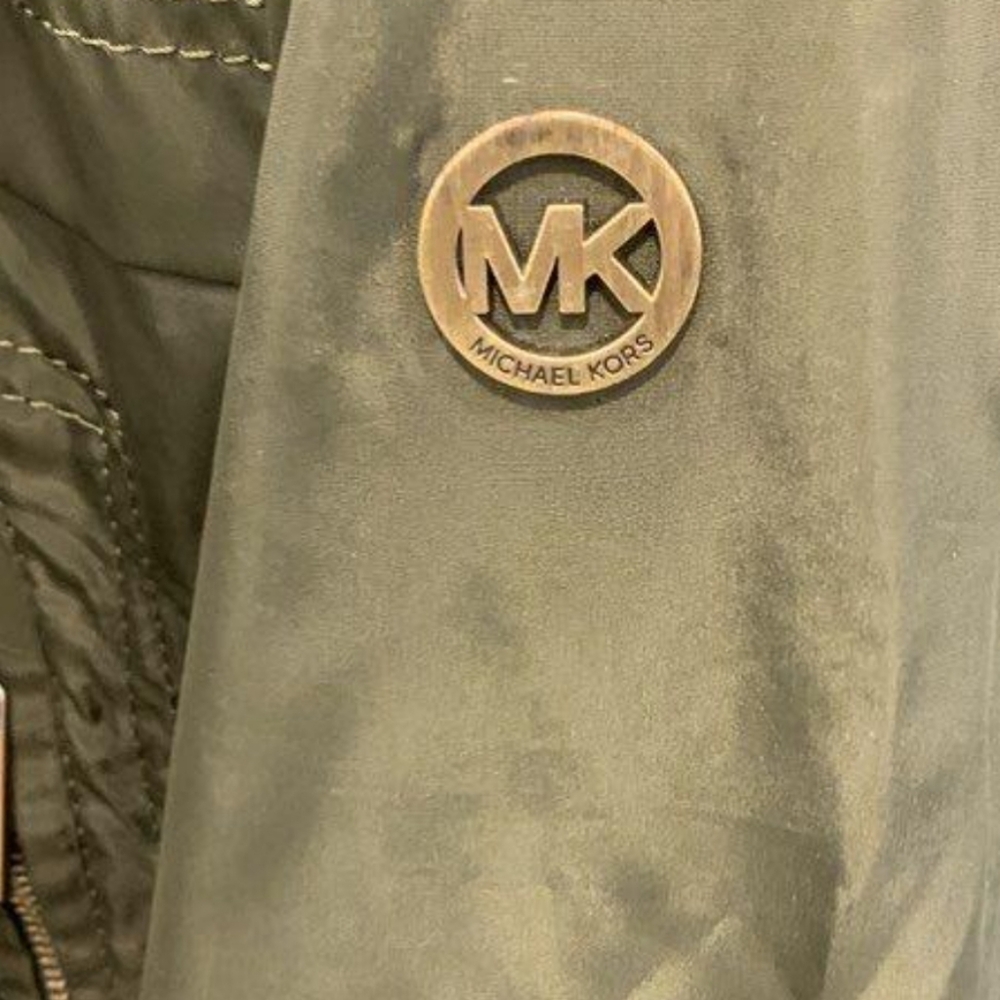 Michael Kors Hooded Anorak Olive Jacket Size XL - Picture 6 of 8